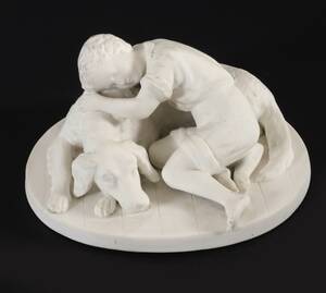 Figurgrupp, Gustafsberg, daterad 1899