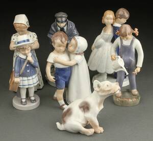 Royal Copenhagen Bing Grøndahl, samling figurer af porcelæn. 7