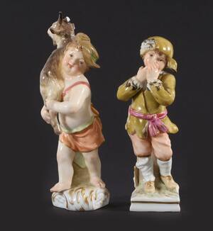 Figuriner 2st, KPM Berlin, 1800-tal