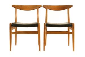 Stolar ett par, W2, Hans J. Wegner för CM Madsens fabriker, Harby