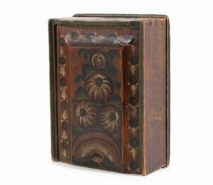Låda med skjutlock, allmoge, 1800-talets början