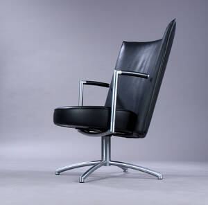 Johannes Foersom Peter Hjort-Lorentzen. Partner Lounge-chair kontorstol, model EJ-70, stor model.