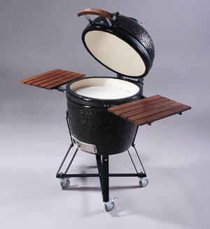 Kamado Keramisk kuglegrill, sort, str. large, Ø. 50 cm