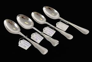 Matskedar 4st, silver, 171800-tal
