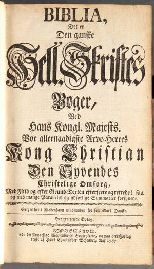 Christian d. VIIs bibel, 1787
