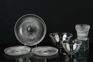 ARTHUR PERCY, fat, 3 st, Reffla, Gullaskruf, SVEN PALMQVIST, skålar, 2 st, Fuga, Orrefors, samt ishink