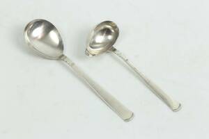 JACOB ÄNGMAN, serveringssked samt såssked, silver, Rosenholm, GAB, ca 115 g, 1980 resp 1979