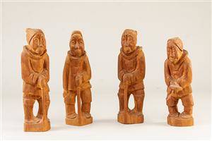 Grønlandica. Pauline Alaufesen, Fire figurer af træ 4