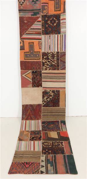Matta, Kelim patchwork 360 x 84 cm