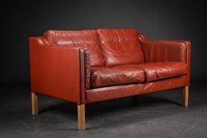 Thams, Vejen Møbelfabrik. To-pers. sofa, læder