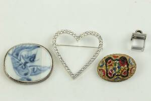 HÄNGE BROSCH, silver, Cai Ci Fang, samt broscher, 2 st, och hänge