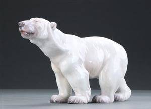 Dahl Jensen. Isbjørn af glaseret porcelæn