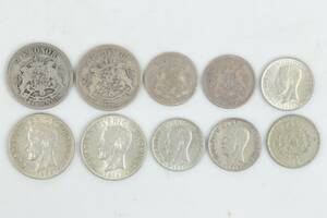 MYNT, 10 st, silver, 1800-1900-tal, två- resp enkronor