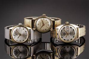 Tre vintage herrearmbåndsure 3