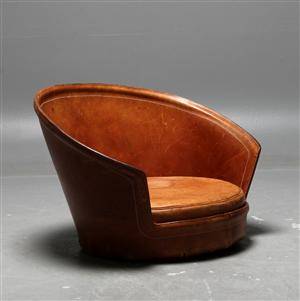 Ole Gjerløv-Knudsen, sadelmakare Willy Hendriksen för Brdr. Dahlman, Fireplace Chair, 1959