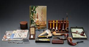 Samling piber m.m. Bl.a WDC Triangle 22