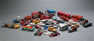 Samling legetøjsbiler, Tekno, Corgi m.fl