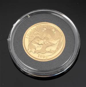 Guldmønt Kina, Pandamønt 2005, 100 yuan