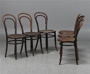 August Thonet, Fischel samt JJ Kohn, caféstolar, 6 st