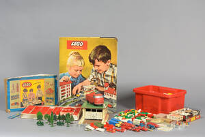 LEGO SYSTEM m.m. Samling biler, æsker, klodser m.m.