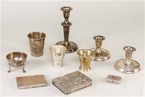 Samling sølveffekter ca. 750 gr. 10