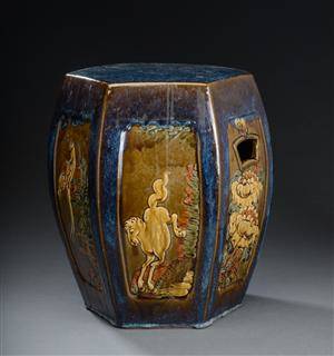 Kinesisk taburet af porcelæn, 1900-tallet.