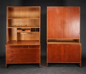 Hans J. Wegner. Fire reol- skabssektioner, teak og eg 4