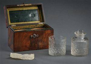 Engelsk regency Tea Caddy af mahogni, ca. 1820