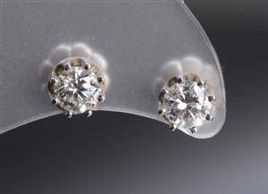 Diamantørestikker, ca 1.0 ct