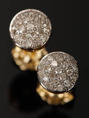 Diamant ørestikkere. 14 kt guld, 0.38 ct