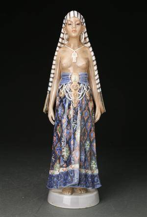 Dahl Jensen figur af porcelæn, Egypterinde