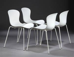 Kasper Salto for Fritz Hansen. Sæt på fire spisestole. model NAP 4