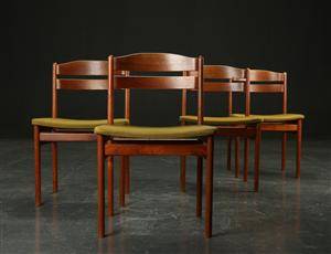Fire spisestole af teak, Boltinge Møbelfabrik 4