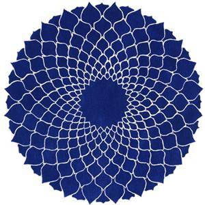 Matta, Crown, blå, diameter 170 cm