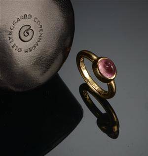 Ole Lynggaard Boble ring med pink turmalin