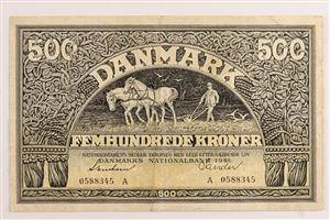 Danmark. 500 kroner pengeseddel 1941