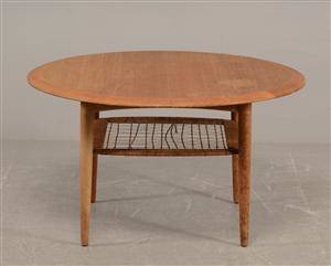 Slutpris för rundt sofabord af teak, 1950erne Teak sofabord rundt