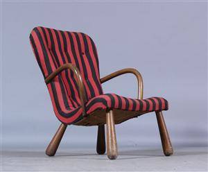 Philip Arctander, tilskrevet. Muslinge-stol, Clam-Chair lænestol