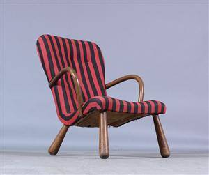 Philip Arctander, tilskrevet. Muslinge-stol, Clam-Chair lænestol
