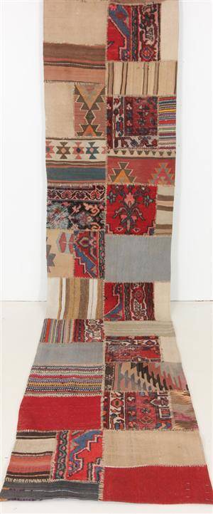 Matta, Patchwork Kelim, 402x85 cm