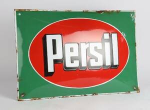 Persil Hvælvet svensk Emaljeskilt, 1920-30