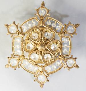 Kristall - Deckenlampe. Metall Kristall.