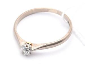 Enstensring 18K vitguld