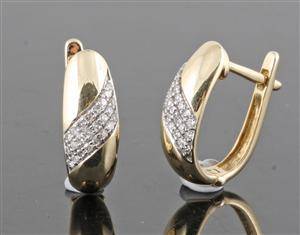 Diamond earrings in 14kt approx. 0.20ct