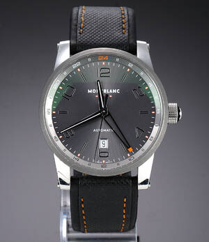 Montblanc Timewalker Voyager UTC. Herreur i stål med sølvgrå skive, 2010erne