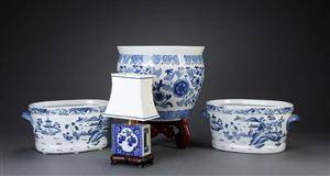 Fire dele kinesisk porcelæn, 1900-tallet