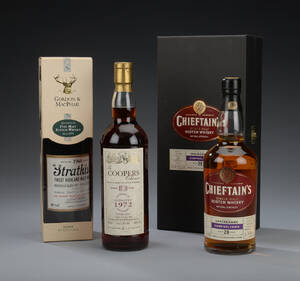 Tre flasker Malt Whisky. 3