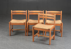 Børge Mogensen. Fire stole, oregon pine, model 503, Asserbo-serien 4