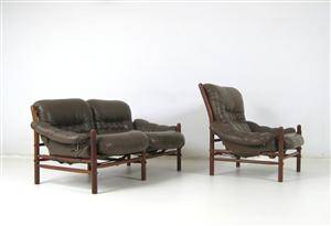Arne Norell, Sofa Lounge Sessel aus der Inka Serie für Scanform 2