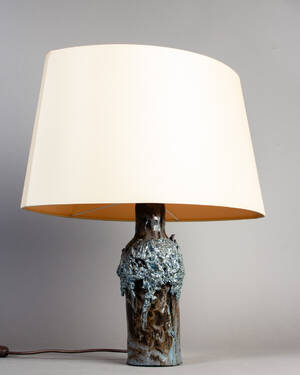 Tischlampe mit Keramikfuß